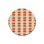 Triangles tribal pattern              			Rubber Coaster (Round) Front