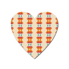 Triangles Tribal Pattern              			magnet (heart) by LalyLauraFLM