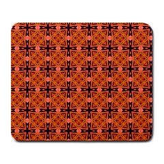 Peach Purple Abstract Moroccan Lattice Quilt Large Mousepads by DianeClancy