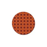 Peach Purple Abstract Moroccan Lattice Quilt Golf Ball Marker Front