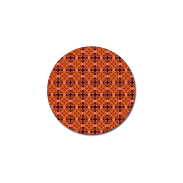 Peach Purple Abstract Moroccan Lattice Quilt Golf Ball Marker