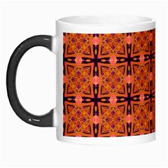 Peach Purple Abstract Moroccan Lattice Quilt Morph Mugs by DianeClancy