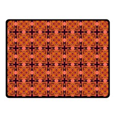 Peach Purple Abstract Moroccan Lattice Quilt Fleece Blanket (small) by DianeClancy