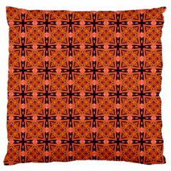 Peach Purple Abstract Moroccan Lattice Quilt Large Cushion Case (two Sides) by DianeClancy