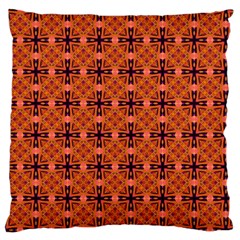 Peach Purple Abstract Moroccan Lattice Quilt Standard Flano Cushion Case (one Side) by DianeClancy