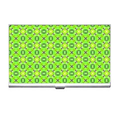 Vibrant Abstract Tropical Lime Foliage Lattice Business Card Holders by DianeClancy