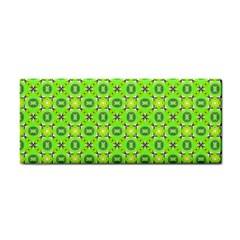 Vibrant Abstract Tropical Lime Foliage Lattice Hand Towel