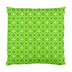 Vibrant Abstract Tropical Lime Foliage Lattice Standard Cushion Case (Two Sides) Back