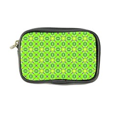 Vibrant Abstract Tropical Lime Foliage Lattice Coin Purse by DianeClancy