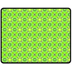 Vibrant Abstract Tropical Lime Foliage Lattice Fleece Blanket (medium)  by DianeClancy