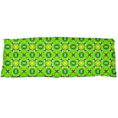 Vibrant Abstract Tropical Lime Foliage Lattice Body Pillow Case (dakimakura) by DianeClancy