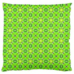 Vibrant Abstract Tropical Lime Foliage Lattice Large Cushion Case (two Sides) by DianeClancy