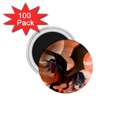 Wonderful Dark Unicorn In The Night 1 75  Magnets (100 Pack) 