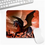 Wonderful Dark Unicorn In The Night Large Mousepads Front