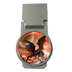 Wonderful Dark Unicorn In The Night Money Clips (round)  by FantasyWorld7