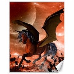 Wonderful Dark Unicorn In The Night Canvas 18  X 24   by FantasyWorld7