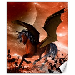 Wonderful Dark Unicorn In The Night Canvas 20  X 24   by FantasyWorld7