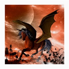 Wonderful Dark Unicorn In The Night Medium Glasses Cloth (2-side) by FantasyWorld7