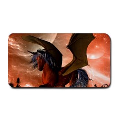 Wonderful Dark Unicorn In The Night Medium Bar Mats by FantasyWorld7