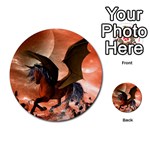 Wonderful Dark Unicorn In The Night Multi-purpose Cards (Round)  Back 10