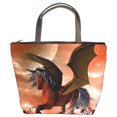 Wonderful Dark Unicorn In The Night Bucket Bags by FantasyWorld7