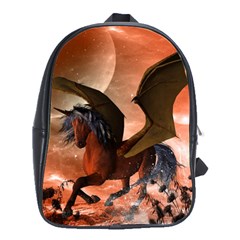 Wonderful Dark Unicorn In The Night School Bags(large) 