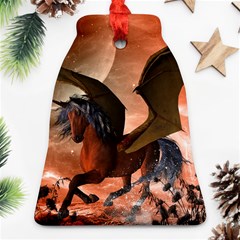 Wonderful Dark Unicorn In The Night Ornament (bell) 