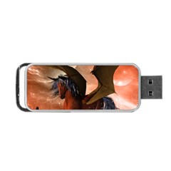 Wonderful Dark Unicorn In The Night Portable Usb Flash (two Sides)