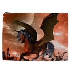 Wonderful Dark Unicorn In The Night Cosmetic Bag (xxl)  by FantasyWorld7