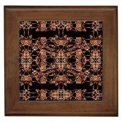 Dark Ornate Abstract  Pattern Framed Tiles by dflcprints