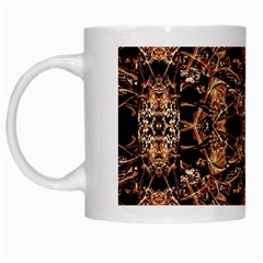 Dark Ornate Abstract  Pattern White Mugs by dflcprints