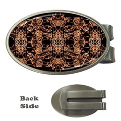 Dark Ornate Abstract  Pattern Money Clips (oval)  by dflcprints