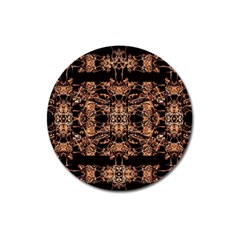 Dark Ornate Abstract  Pattern Magnet 3  (round) by dflcprints