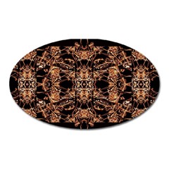 Dark Ornate Abstract  Pattern Oval Magnet by dflcprints