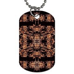 Dark Ornate Abstract  Pattern Dog Tag (two Sides) by dflcprints