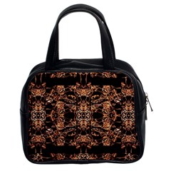 Dark Ornate Abstract  Pattern Classic Handbags (2 Sides) by dflcprints