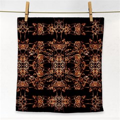 Dark Ornate Abstract  Pattern Face Towel by dflcprints