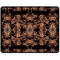 Dark Ornate Abstract  Pattern Fleece Blanket (medium) 