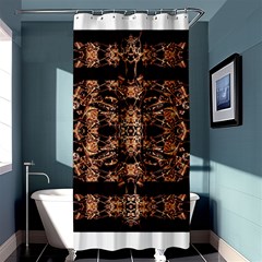 Dark Ornate Abstract  Pattern Shower Curtain 36  X 72  (stall) 