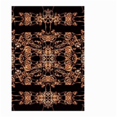 Dark Ornate Abstract  Pattern Small Garden Flag (two Sides) by dflcprints