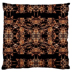 Dark Ornate Abstract  Pattern Large Cushion Case (two Sides) by dflcprints