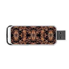 Dark Ornate Abstract  Pattern Portable Usb Flash (one Side)