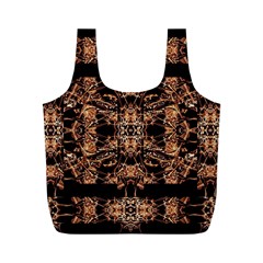 Dark Ornate Abstract  Pattern Full Print Recycle Bags (m) 