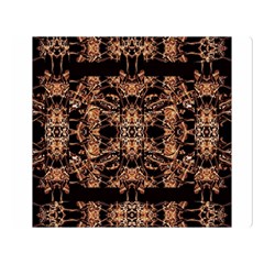 Dark Ornate Abstract  Pattern Double Sided Flano Blanket (large) 