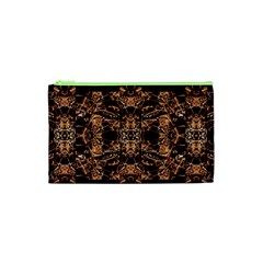 Dark Ornate Abstract  Pattern Cosmetic Bag (xs) by dflcprints