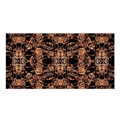 Dark Ornate Abstract  Pattern Satin Shawl by dflcprints