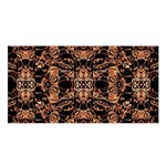 Dark Ornate Abstract  Pattern Satin Shawl Front