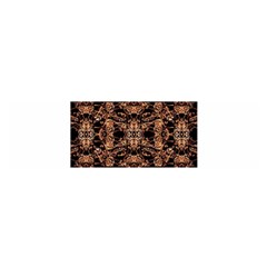 Dark Ornate Abstract  Pattern Satin Scarf (oblong)