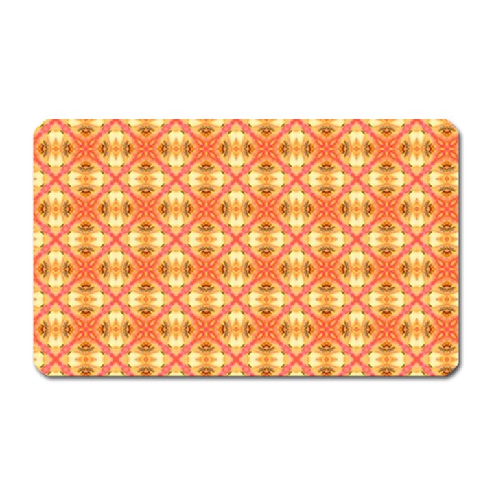 Peach Pineapple Abstract Circles Arches Magnet (Rectangular)