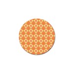 Peach Pineapple Abstract Circles Arches Golf Ball Marker (4 pack) Front